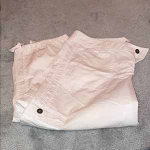 White Utility Capris